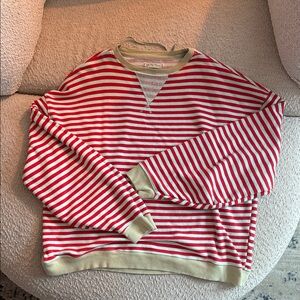 Free People Classic Crewneck (red/teal)